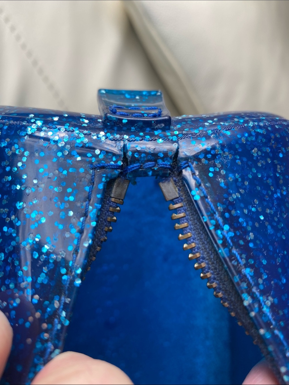 ๐ Host Pick๐ Furla Blue Glitter Candy bag - read description - Picture 16 of 17